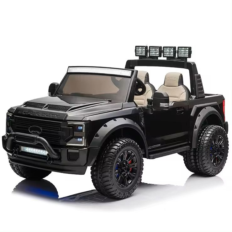 24V licensed Ford Ranger Super Duty Kids Electric Car – Black
