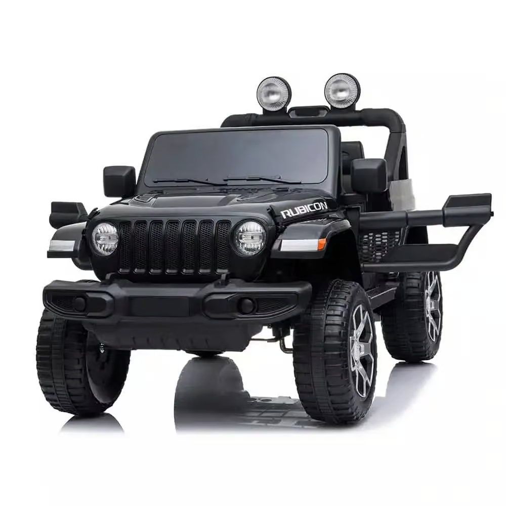 12V Jeep Rubicon Jeep Ride On Car – Black