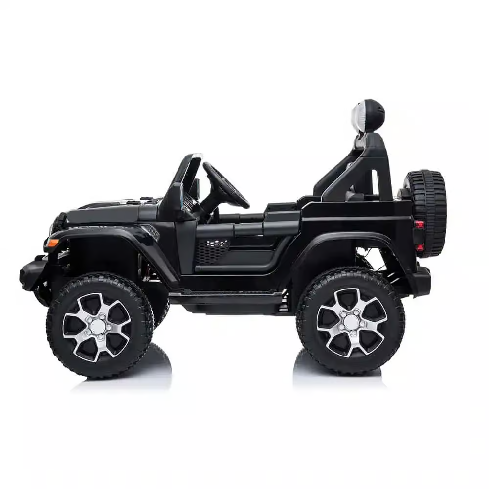 12V Jeep Rubicon Jeep Ride On Car – Black