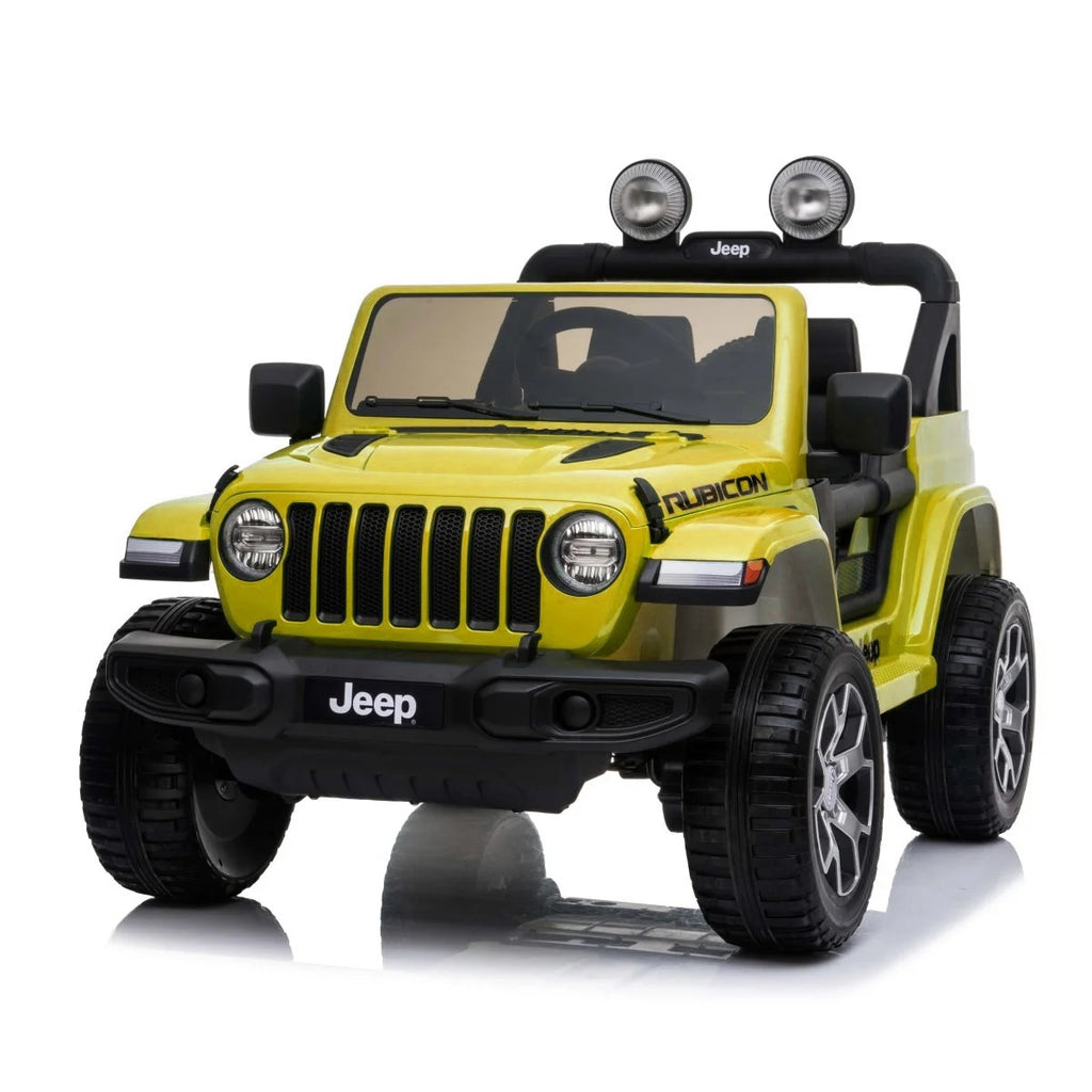 12V Jeep Rubicon Kids Ride On Car – Yellow
