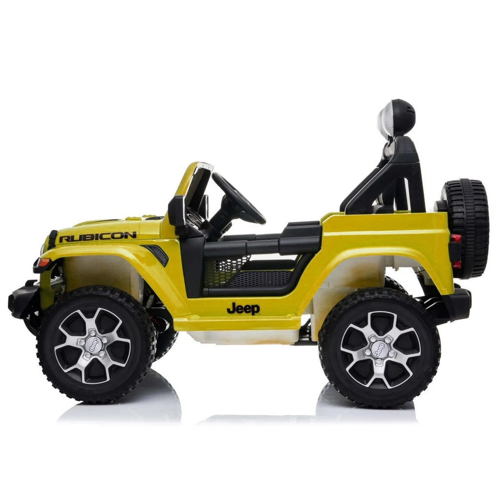 12V Jeep Rubicon Kids Ride On Car – Yellow