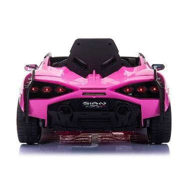 12V licensed Lamborghini Sian Licensed Kids Ride On Car – Pink